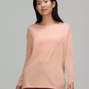 NWT Peach Lululemon Back in Action Long Sleeve Shirt - Size 6